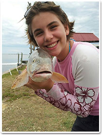 Rockport fishing girl
